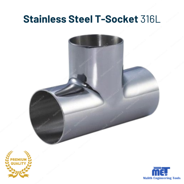Stainless Steel T-Socket - 316L Weldable Tee
