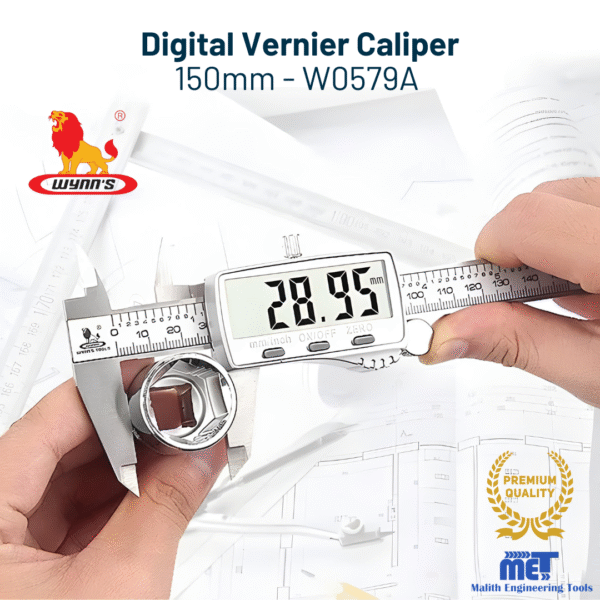 Wynns Digital Caliper Sri Lanka – 0-150mm Stainless Steel Vernier with LCD Display - Image 4