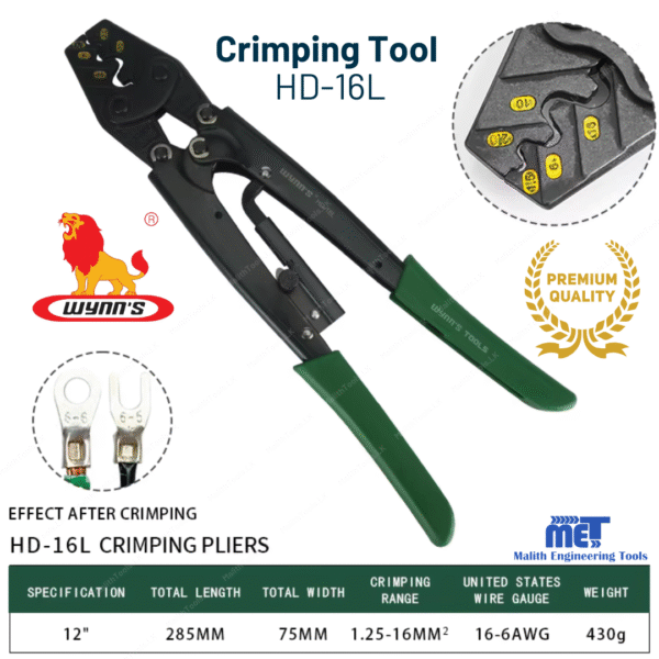 Wynn’s Wire Crimping Tool 16mm - HD-16L